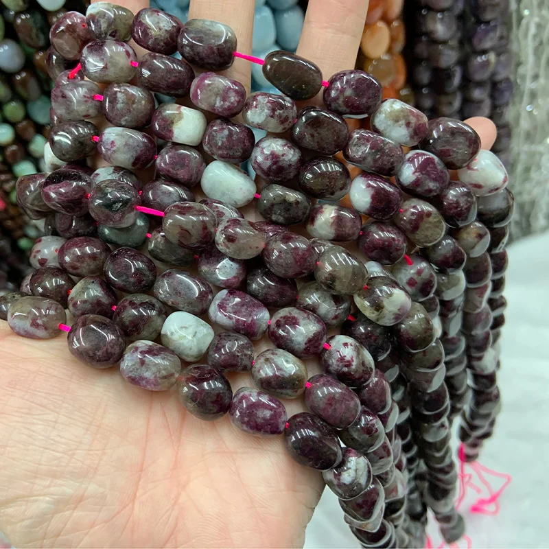 Натуральный Морган Лепидолит хризопасный камень бусины 15 дюймов картофель