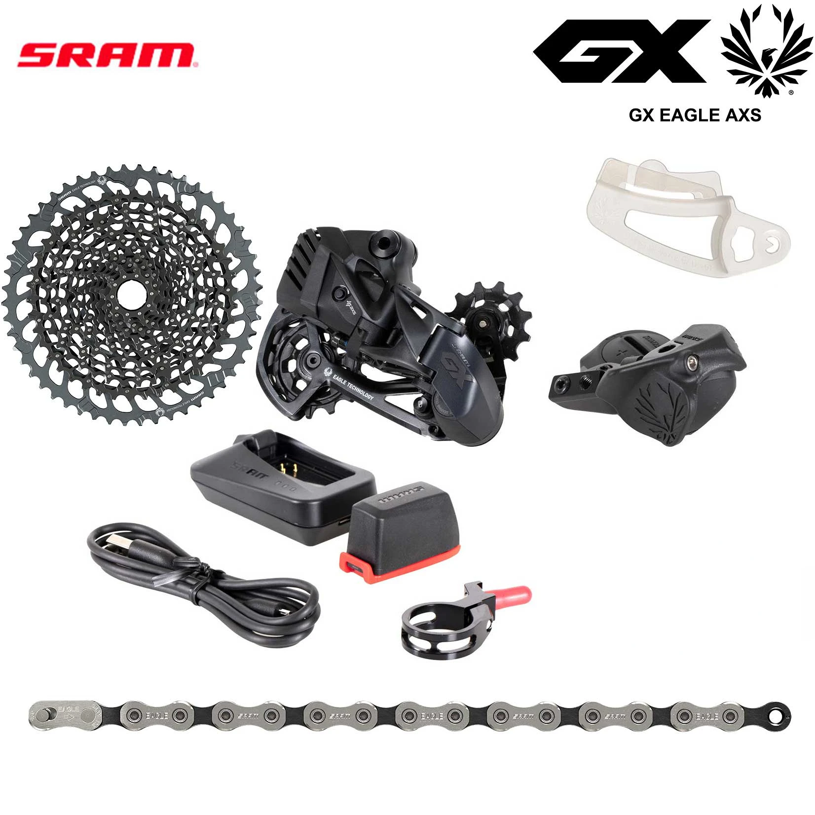 

Обновленный комплект SRAM GX Eagle AXS 1x1 2s, беспроводной задний переключатель скорости, зарядное устройство/шнур для телефона