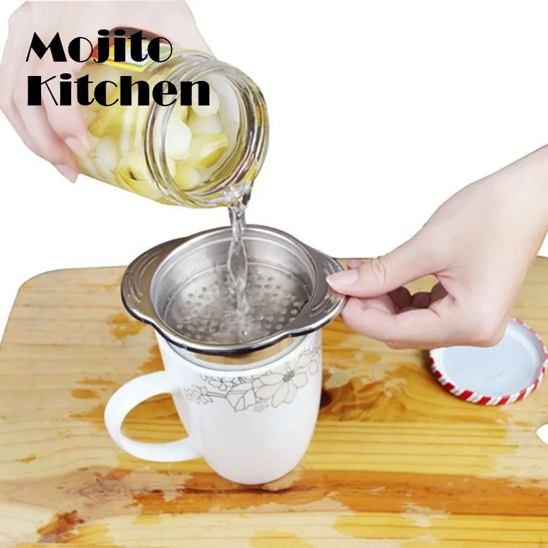

1pc Steel Food Can Strainer Sieve Tuna Press Lid Oil Water Can Drainer Kichen Gadgets Tool Remover Kitchen Accessories