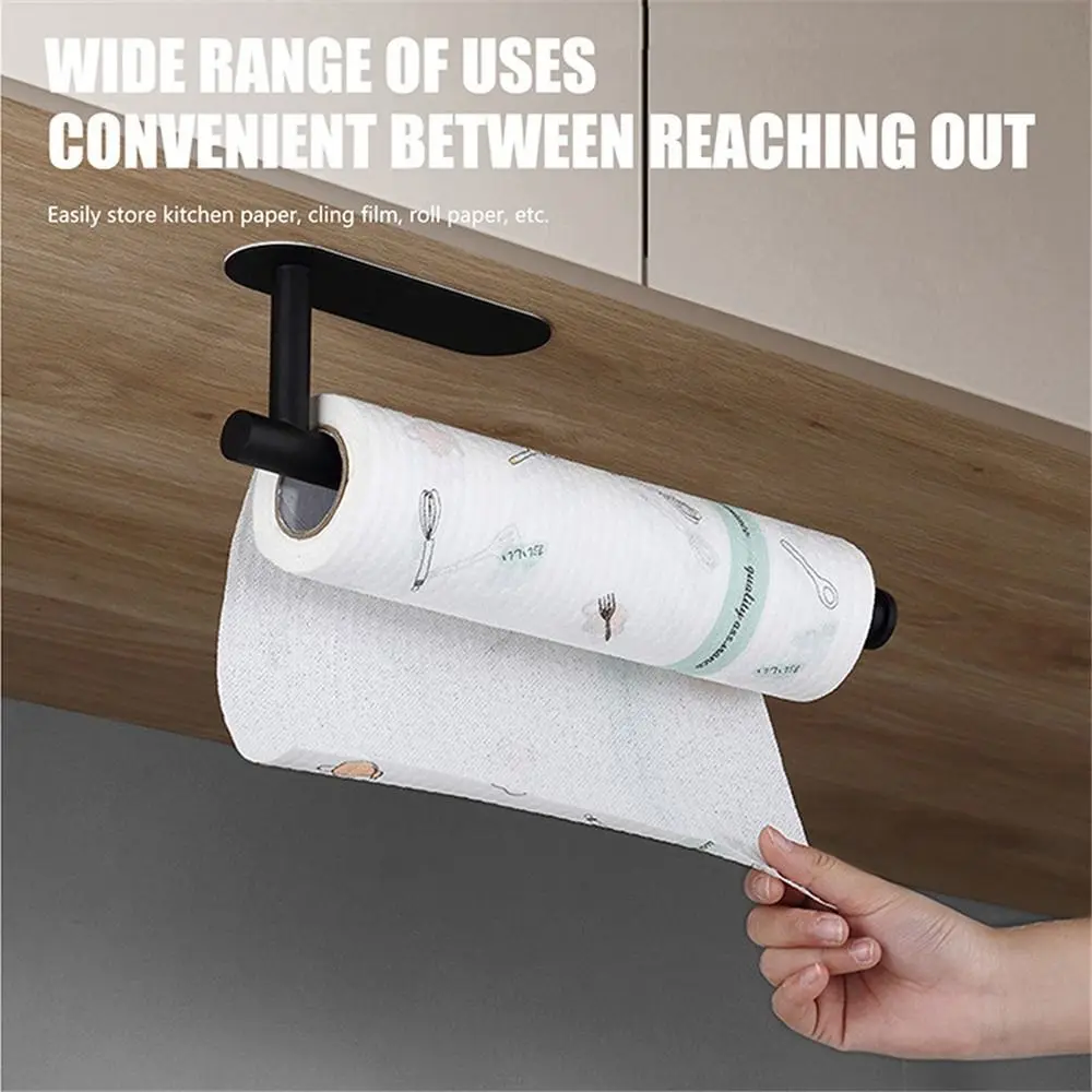 

Seamless Adhesive Hook OnWall No Drilling Storage Rack Toilet Roll Holder Bathroom Accessories Toilet Paper Holder