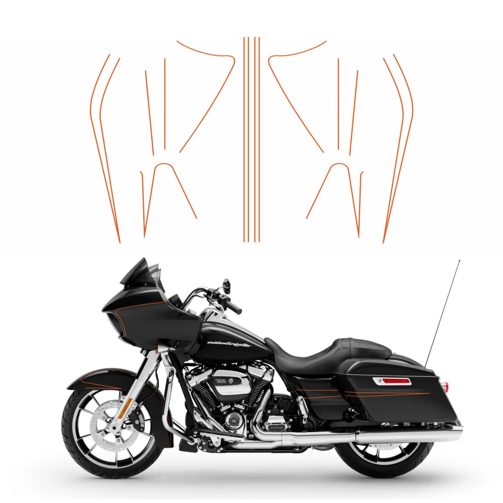 

Комплект из 9 виниловых наклеек Pinstripe для Harley Touring Road Glide 2015-2023