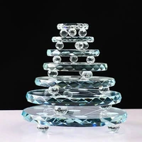 7 star array plate asian clear polished quartz crystal healing ball sphere stand decorate