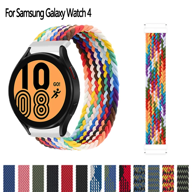 

Braided Solo Loop Strap For Samsung Galaxy Watch 4 Classic 46mm 42mm Smartwatch Bracelet Galaxy Watch active 2 strap 44mm 40mm
