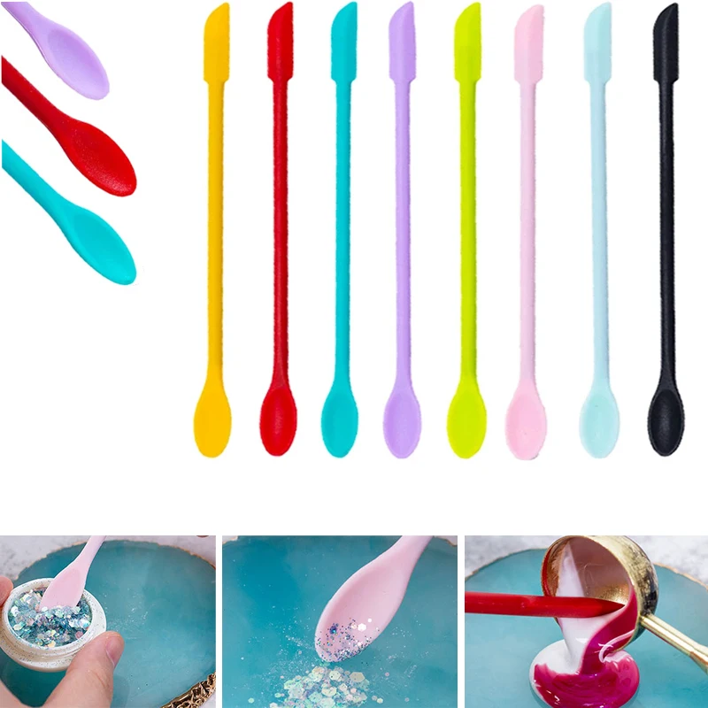 

Silicone Stir Sticks DIY Jewelry Making Tools Epoxy Resin Glue Pigment Mixing Tools Stirring Rods Easy To Clean Epoxy Resin Tool