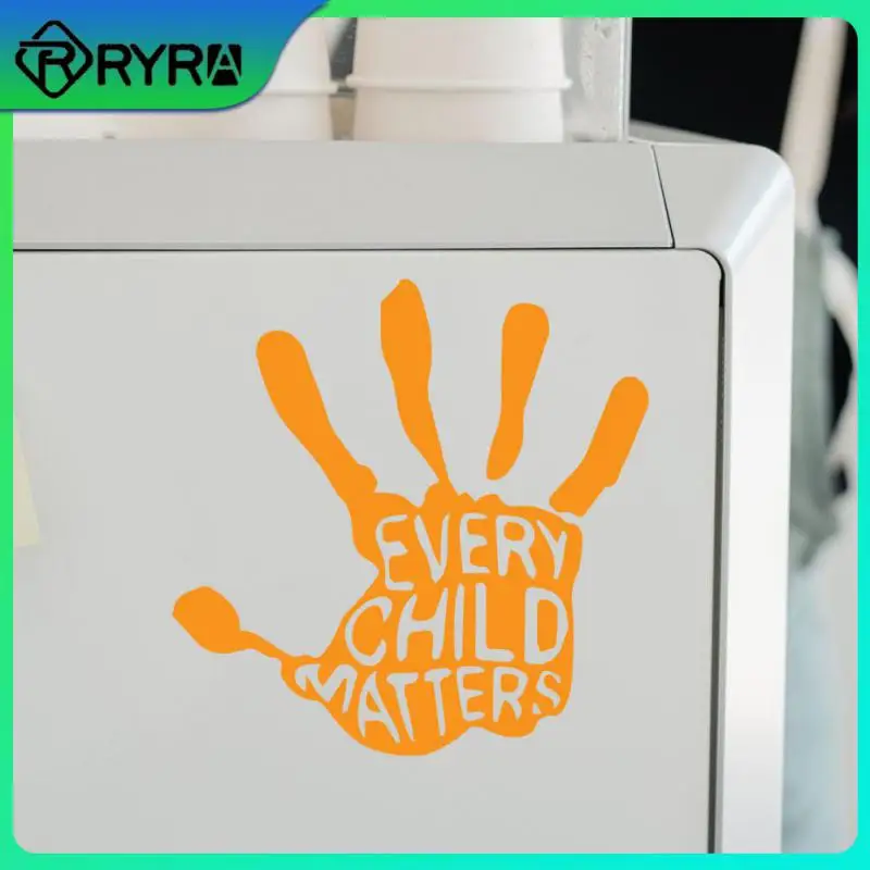 

Every Child Matters Words Palm Print Sticker Home Doors And Windows Decoration Stickers PVC Waterproof Sunscreen Car Sticker
