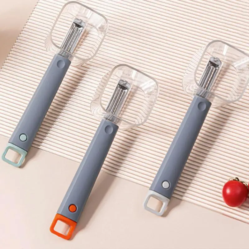 

Single-head Peeler With Storage Kitchen Gadgets Stainless Steel Vegetable Melon And Fruit Long Handle Creative Peeling Knife