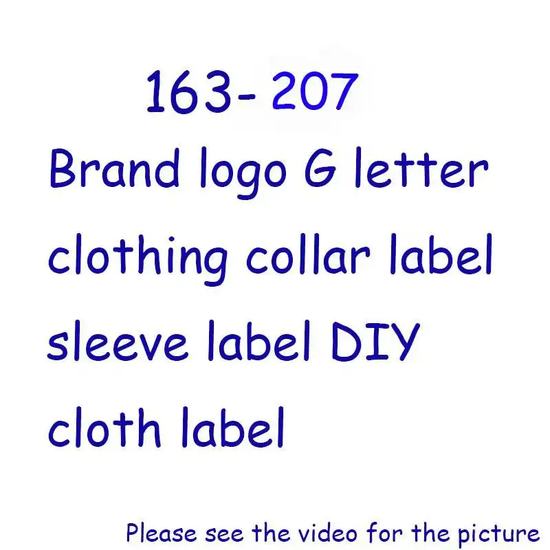 

2pcs Fashion brand logo clothing collar logo washing logo brand letter cloth stick collar sticker FD CC GG brand cloth label