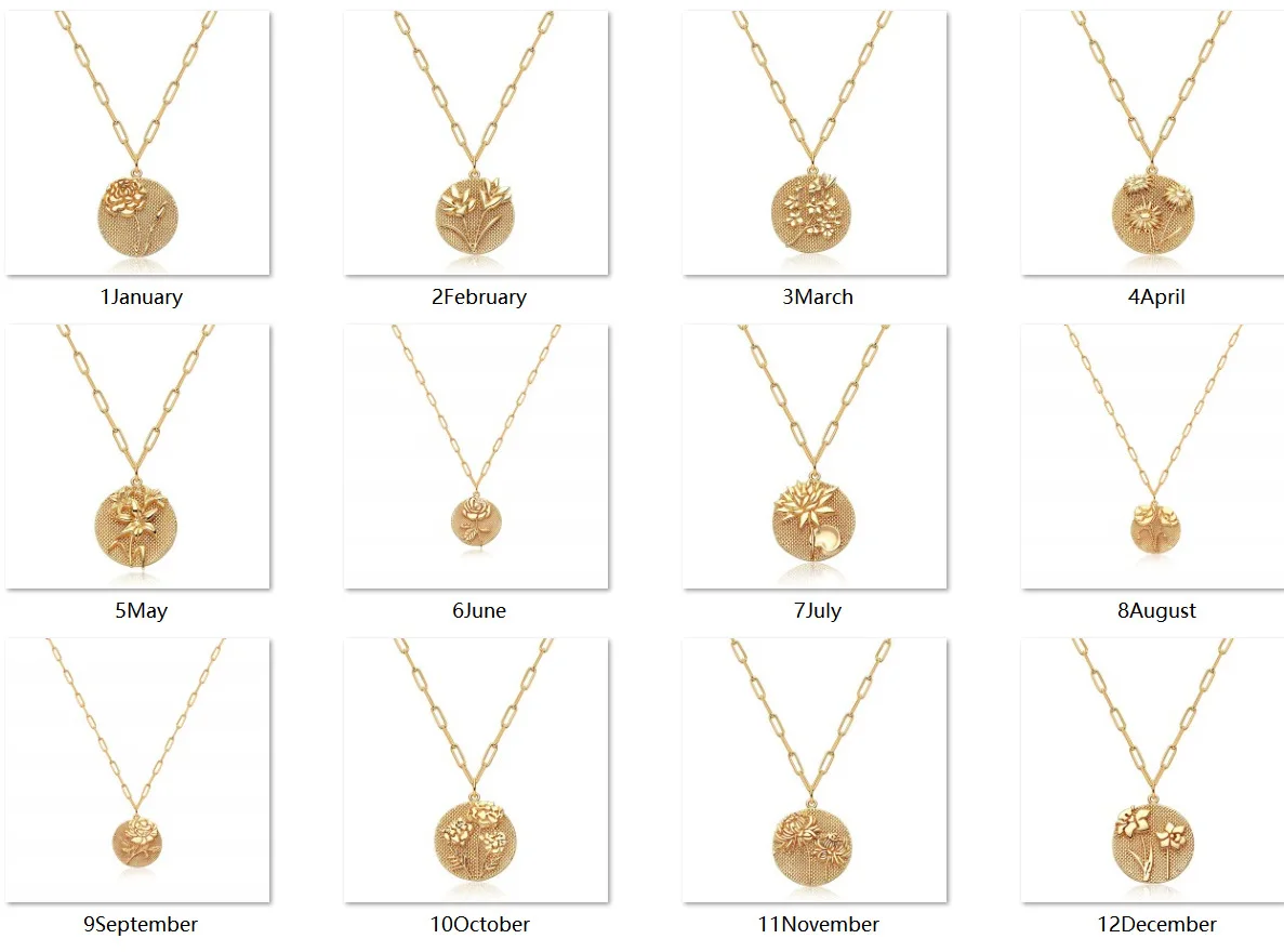 New Paper Clip Collarbone Chain Genuine Gold Electroplating Round Embossed Pattern Versatile Exquisite Necklace