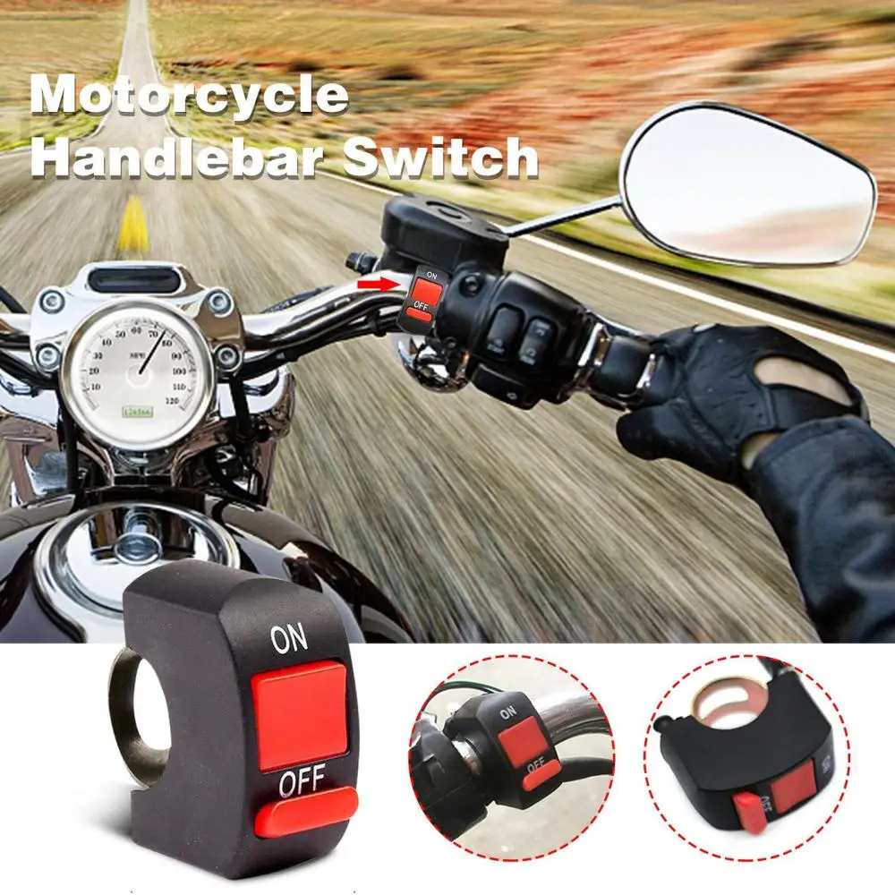 

New Motorcycle Handlebar Flameout Switch ON OFF Button for Moto Motor ATV Bike DC12V/10A Black Universal Free Shipping