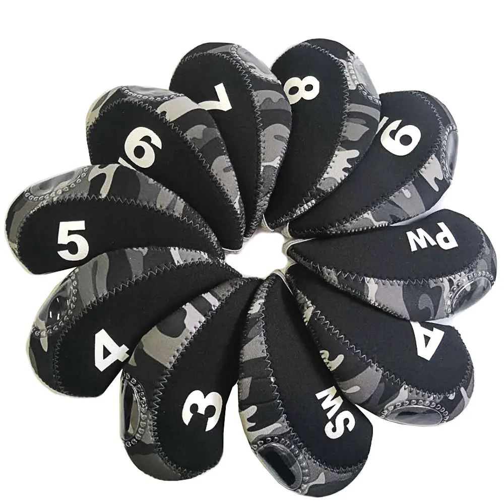 

Golf Club Iron Cover Headcover Camouflage Golf Iron Head Covers Golf Club Iron Headovers Wedges Covers 10pcs