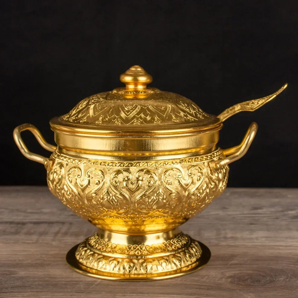 Тайский горшок для супа Tom Yum жестяная сковорода с высокими ножками контейнер