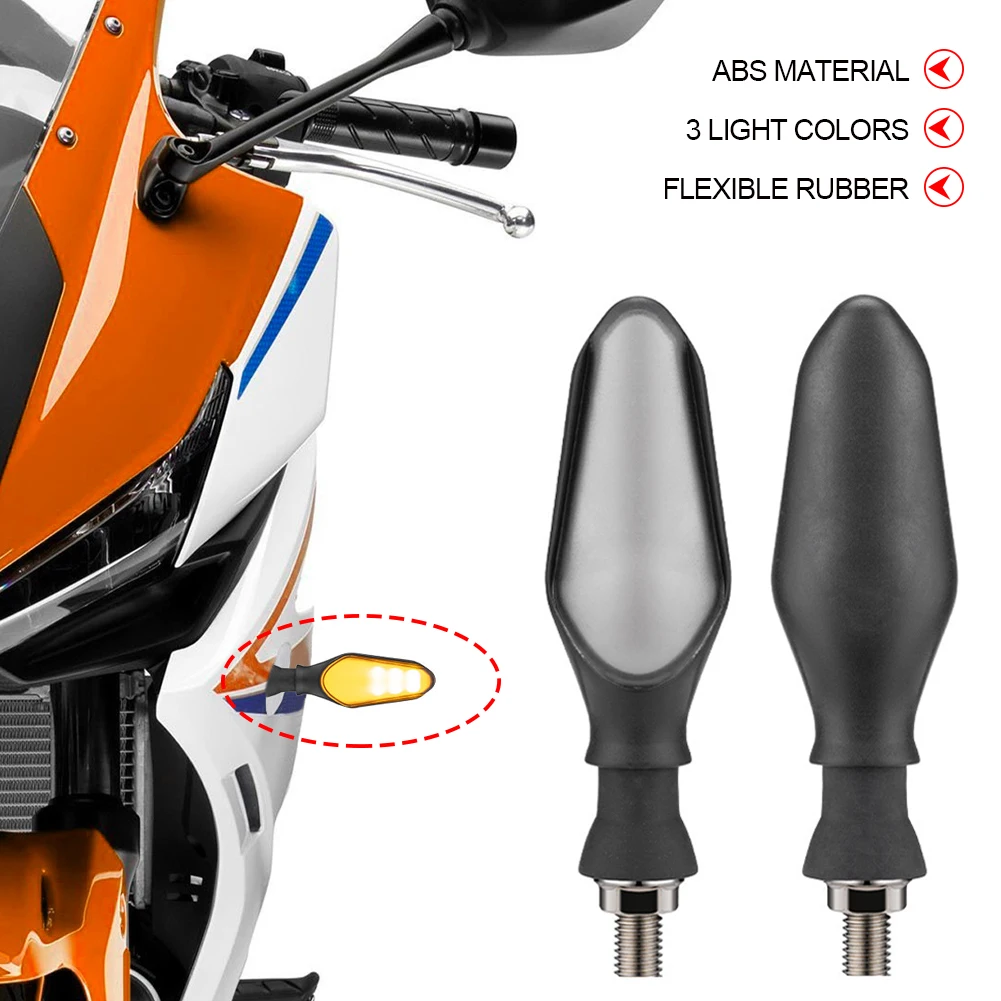 

2X Motorcycle LED Signal Lights Brake Turn Light Light Flowing Lamp Indicator Taillight 12V for Honda Bmw Kawasaki Yamaha Suzuki