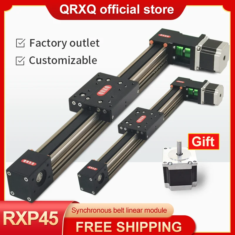 

Cnc Linear Rail Synchronous Belt Slide Module Include Stepper Motor Support Customization Module Low Noisy Belt Driv