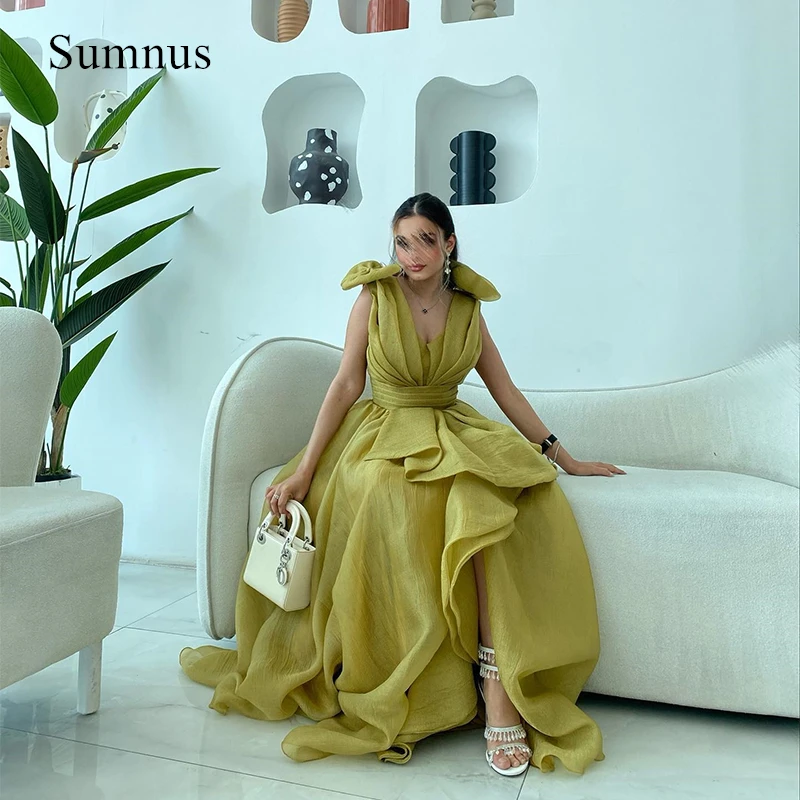 

Платье вечернее ТРАПЕЦИЕВИДНОЕ из органзы с V-образным вырезом, без рукавов