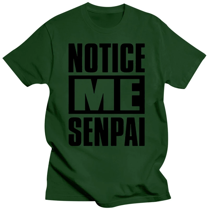 ФУТБОЛКА NOTICE ME SENPAI 2019 модная мужская футболка летняя индивидуальная 100% хлопок