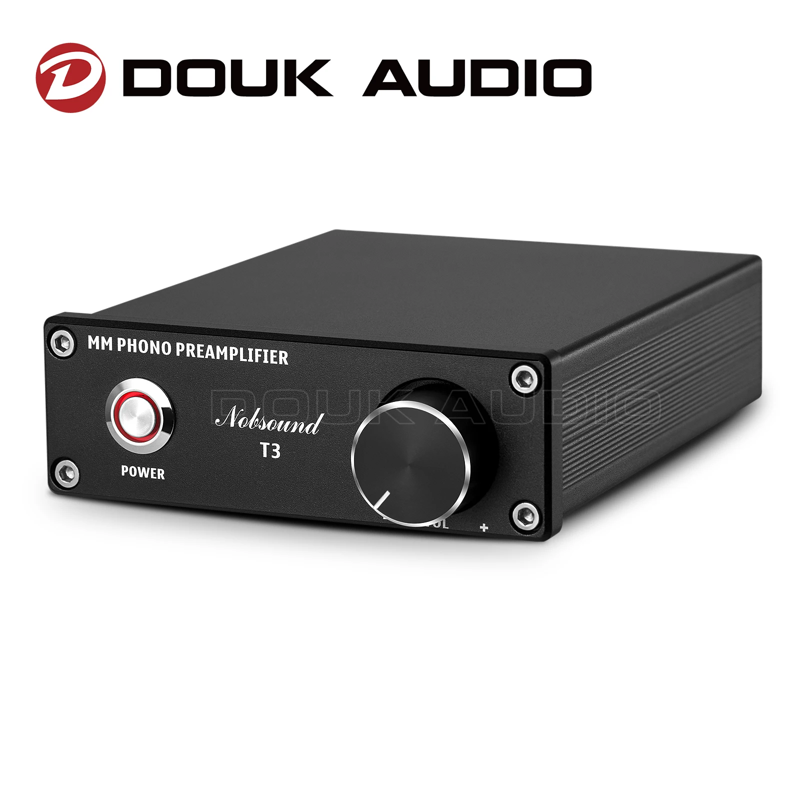 Douk Audio T3 HiFi MM RIAA Phonograph Preamplifier RIAA Home Record Player Phono Stage Preamp Turntable Amplifier Volume Control