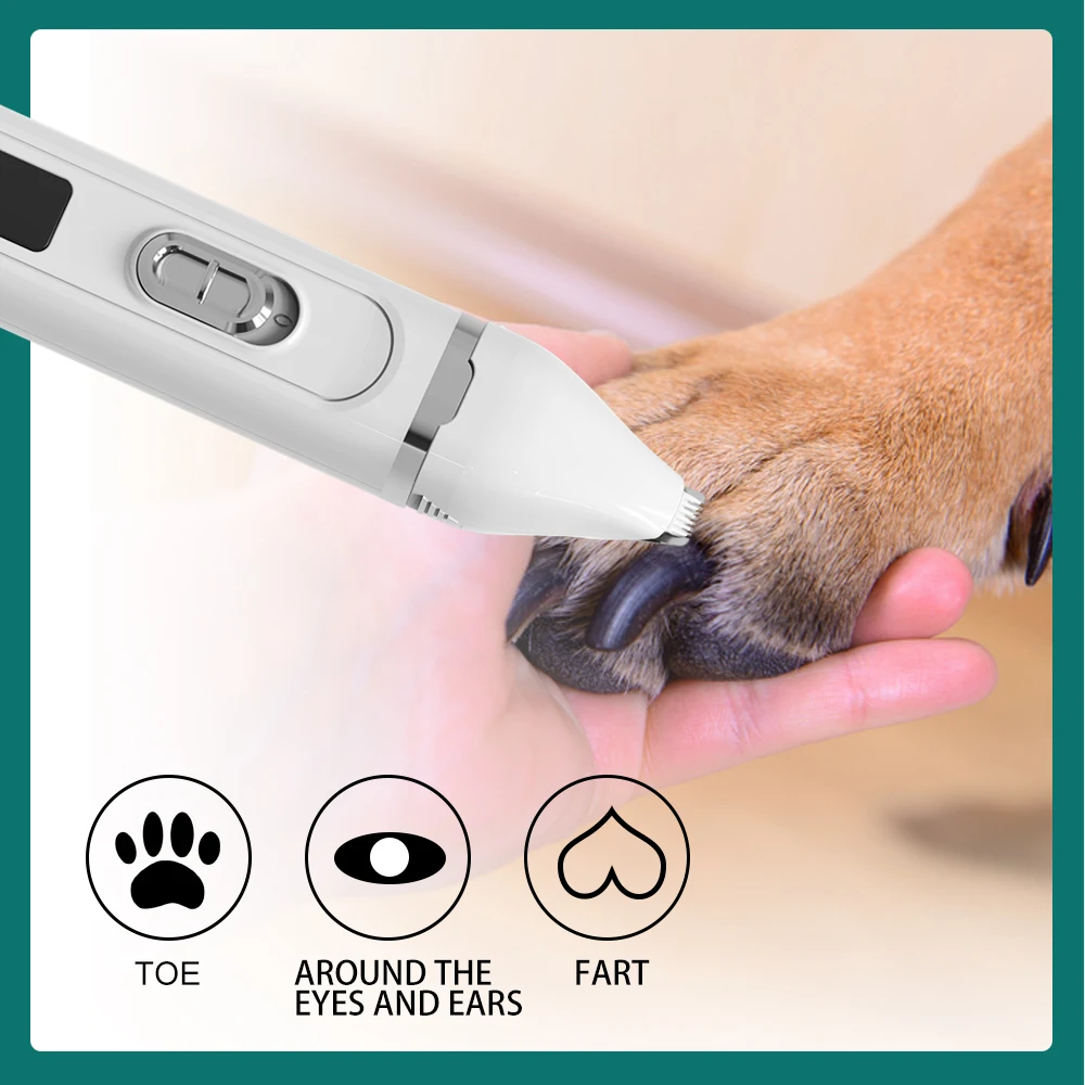

Professional Pet Hair Trimmer Multi-Functional Dog Cat Hair Clipper 4-In-1 LCD Display Dog Grooming Hairdresser
