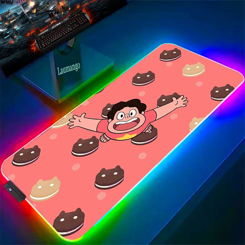 

Игровой компьютерный коврик для мыши Steven Universe, размер Xxl, аксессуары для аниме, Настольный коврик для мыши, Rgb-защита для стола, коврик для ноу...