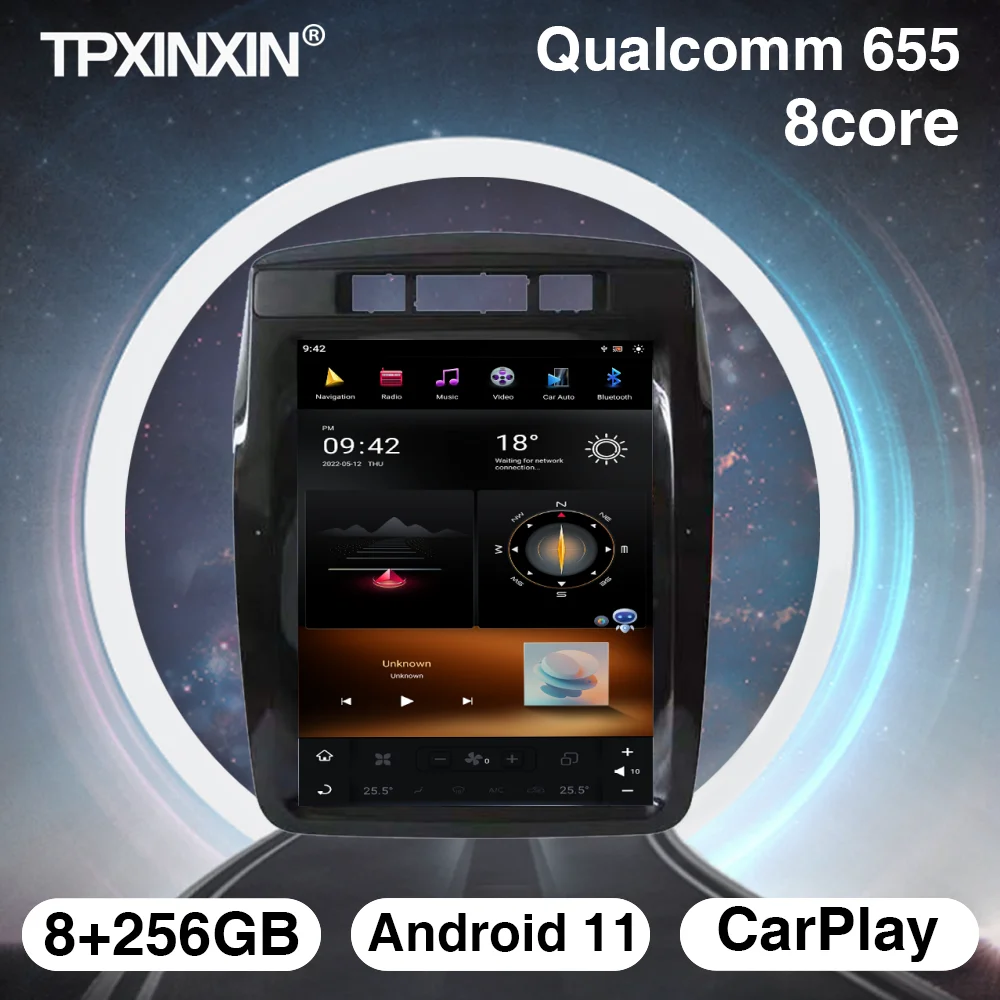 

Автомобильный радиоприемник 256G в стиле Tesla Android 11 Qualcomm 665 для VW Volkswagen Touareg 2010-2017 мультимедийный плеер GPS Navi Стерео головное устройство