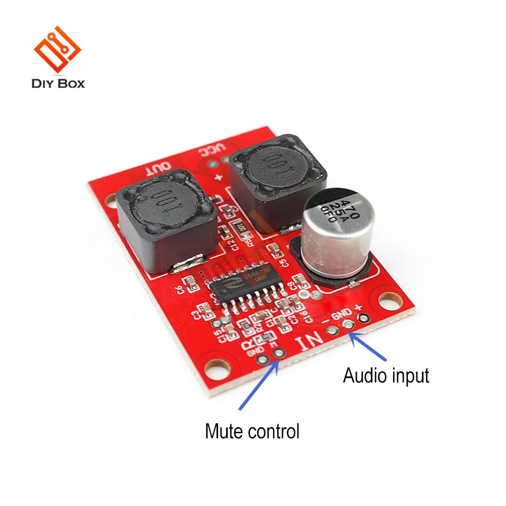

Audio Board TPA3118 CS8673 Digital Power Amplifier Board BTL 80W Mono Power Amplifier Board For Home DC5V-22V