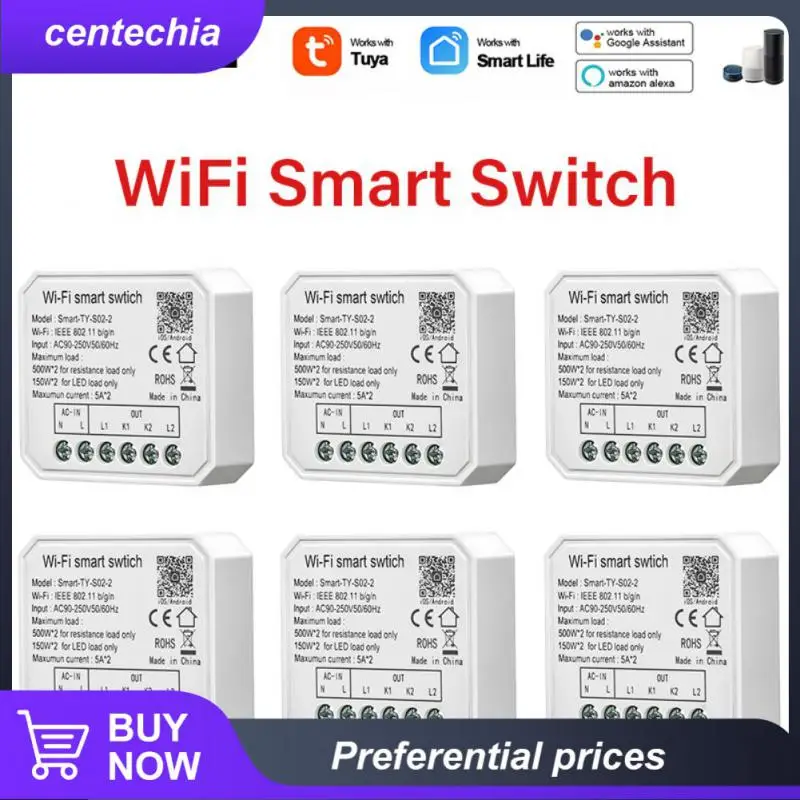 

Smart Life Mini Switch Module Tuya Sanrt Wireless Breaker Remote Control Wifi Smart Light Switch Smart Home