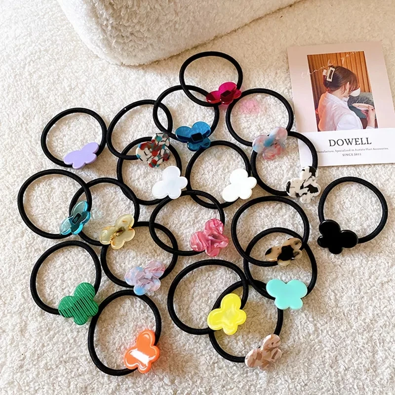

New Creative Design 2.9CM Mini Butterfly 10PC/Bag High Elastic Rubber Bands Contracted Temperament Horsetail Elastic Hair Bands