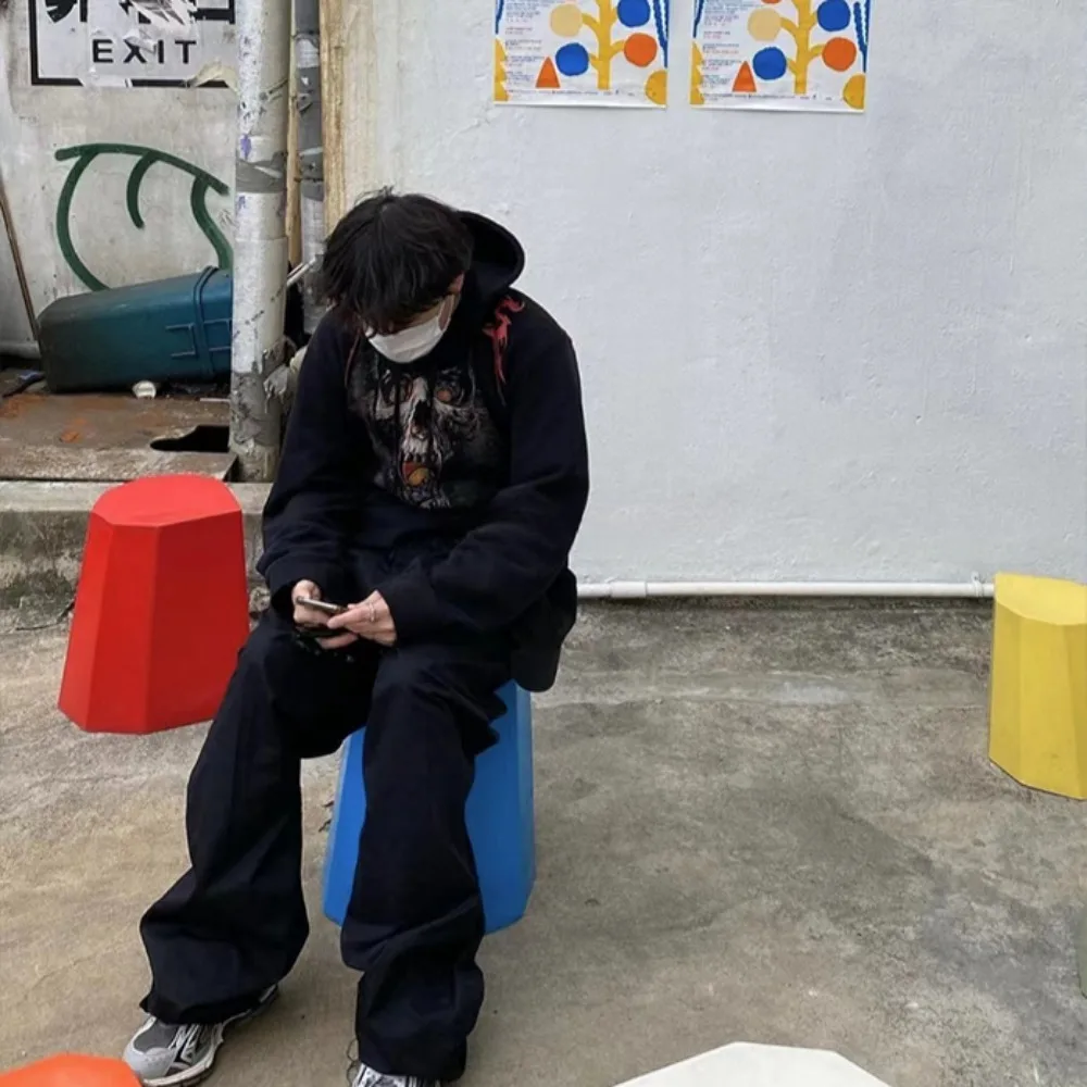 NIGO мужской свитер с подплечниками и призрачным лицом толстовка капюшоном