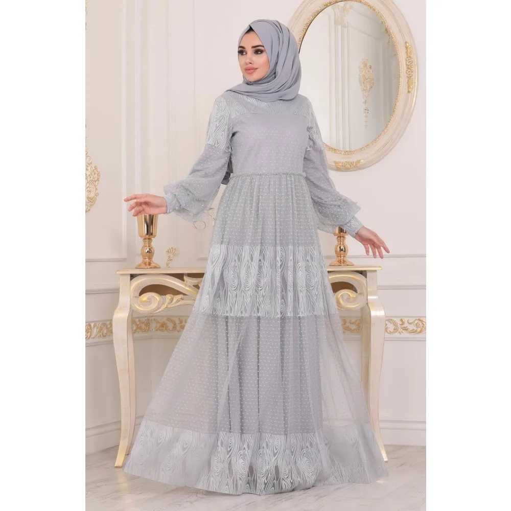 

Хиджаб в горошек, цвет Индиго, 31650IM