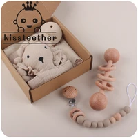 kissteether new baby products cartoon lion soothing towel baby creative pacifier chain teether toy five piece set toy gift