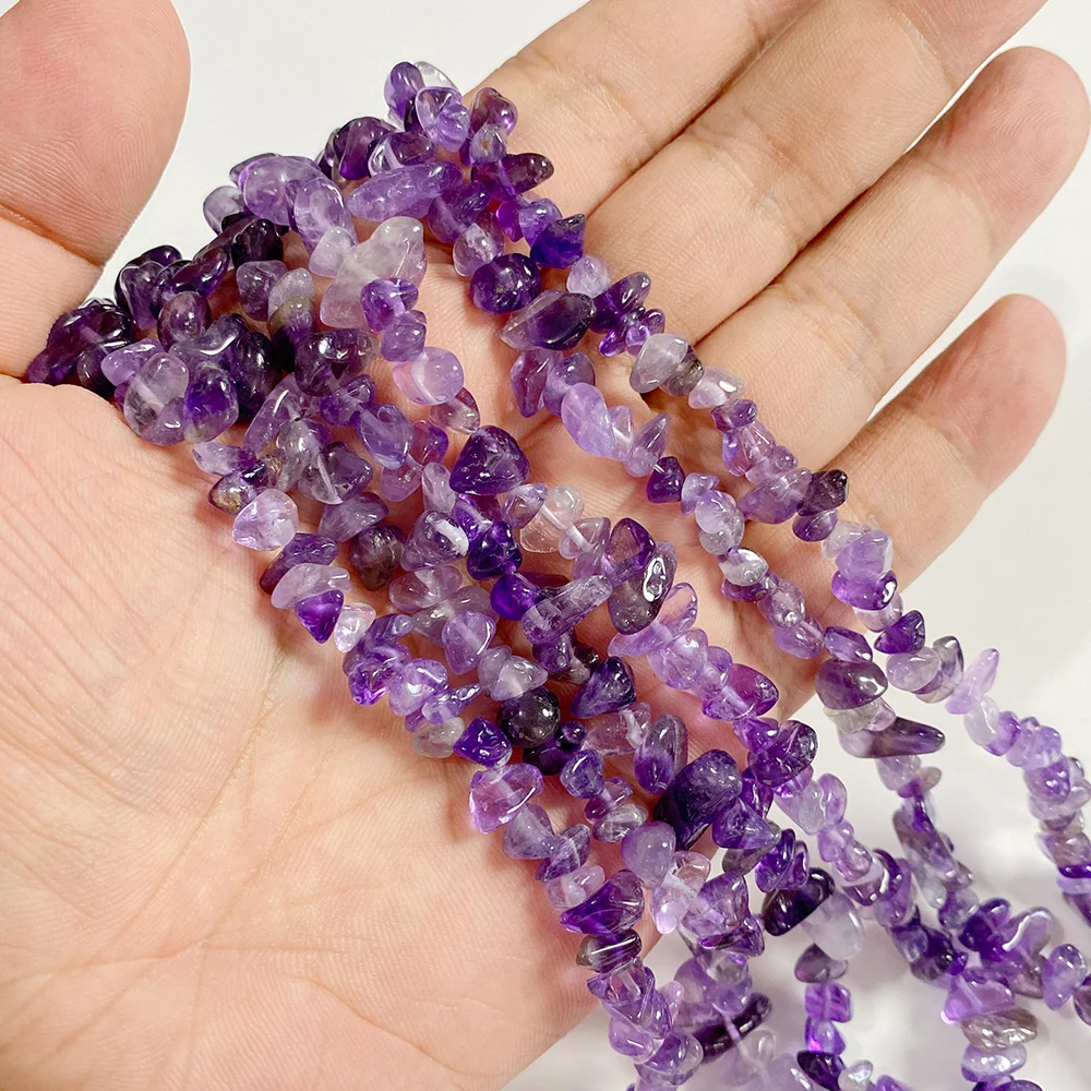 Натуральный камень фиолетовые аметисты свободные бусины нерегулярные круглые
