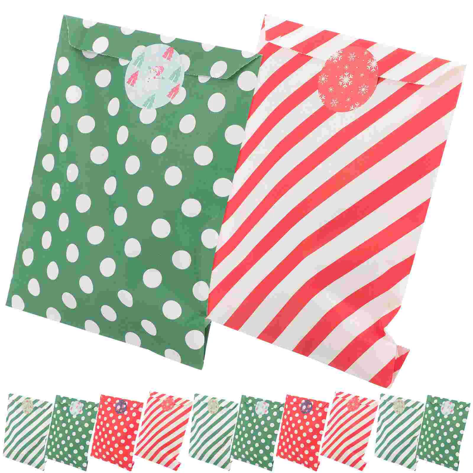 

24pcs Christmas Candy Bags Paper Candy Holders Paper Cookie Bags Xmas Gift