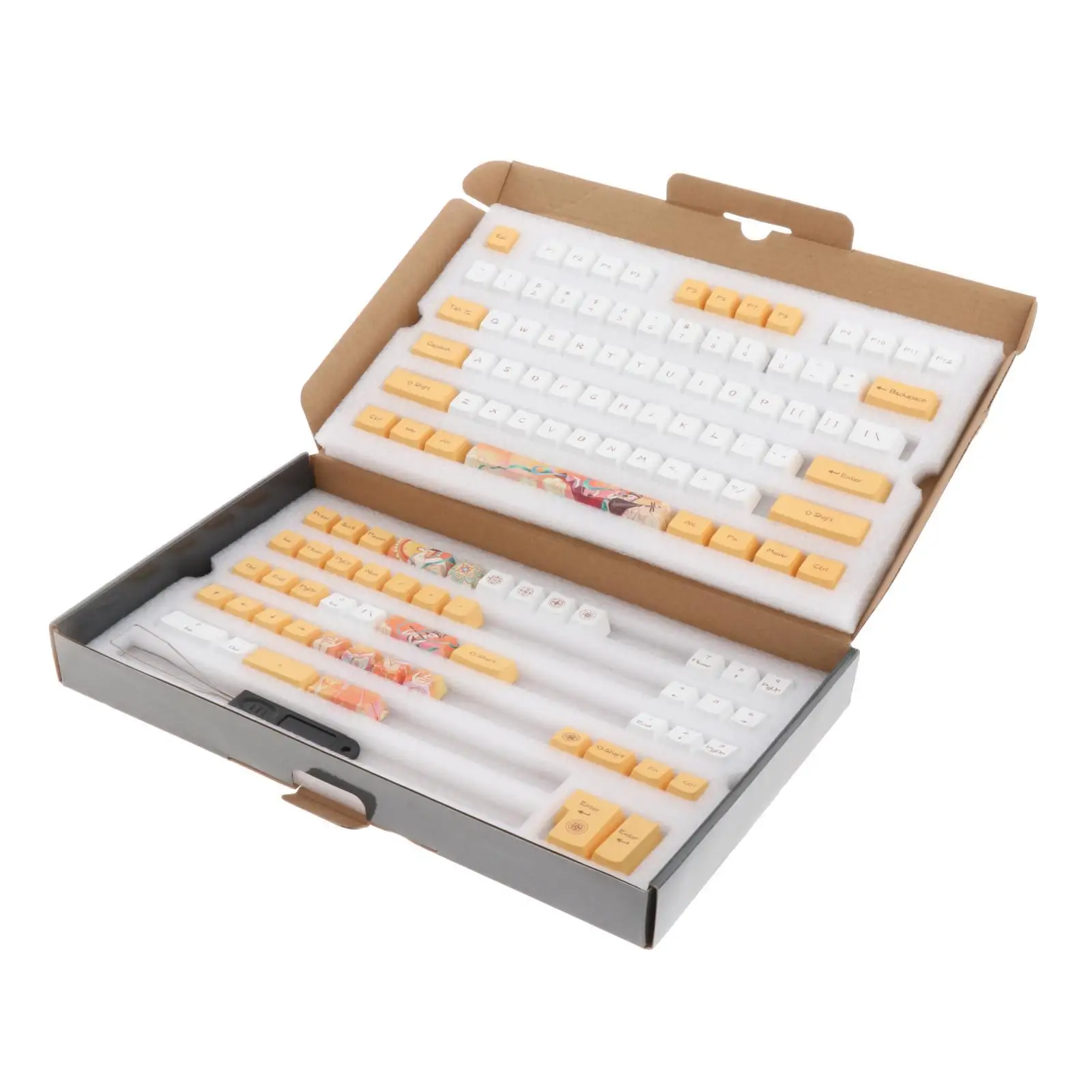124-Key PBT Keycaps Kit Replacement Assembly for Mechanical Keyboards 84/98/104 61/68/82 Compact Layout |