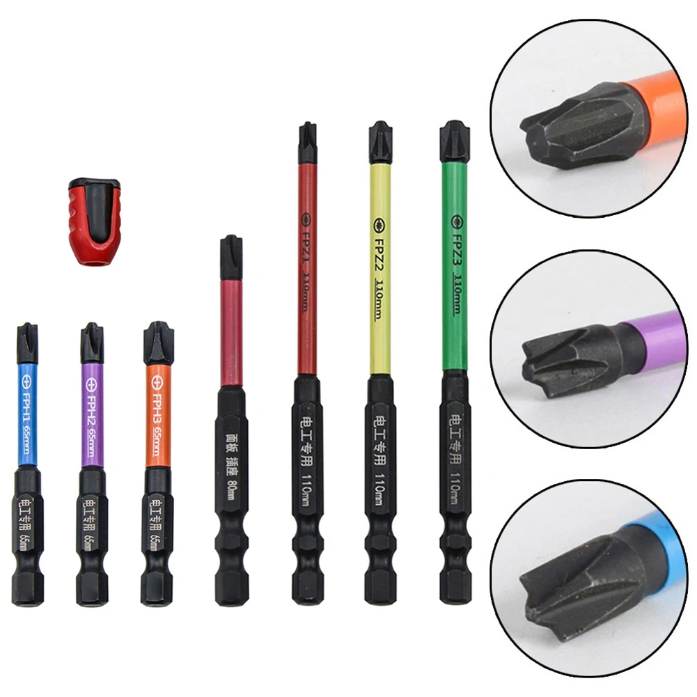 

65/80/100mm Magnetic Special Slotted Cross Screwdriver Bit Alloy Steel Batch Head Electrician FPH FPZ For Socket Switch Hand Too