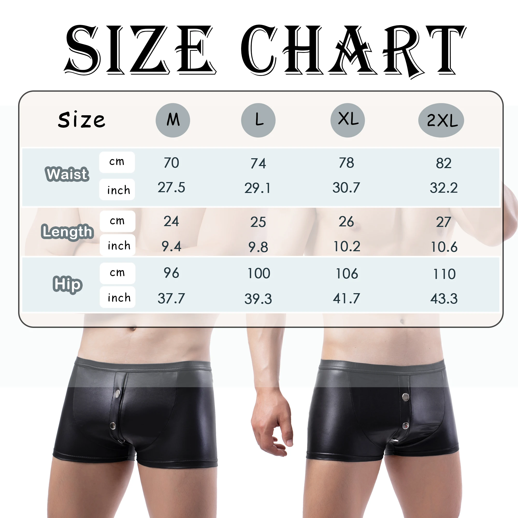 YUFEIDA Male Underwear Pu Leather Sissy Boxers Shorts Men's Leather Fetish Boxer Shorts Porno Gay Erotic Lingerie for BDSM Sex