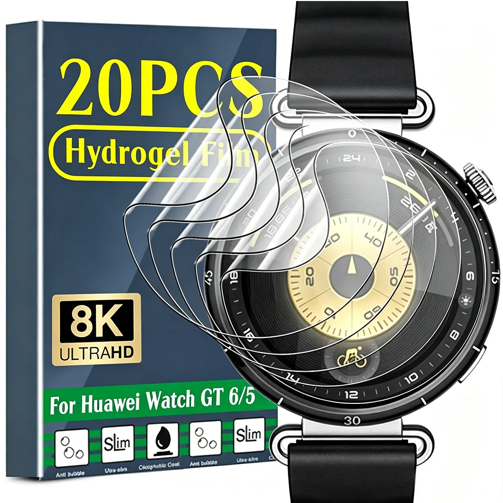 Фото 5-20 шт. гидрогелевая пленка из ТПУ для Huawei Watch GT6 46MM 41MM GT6 Pro, защитная пленка HD с защитой от царапин для Huawei Watch GT5 46MM 41MM №1