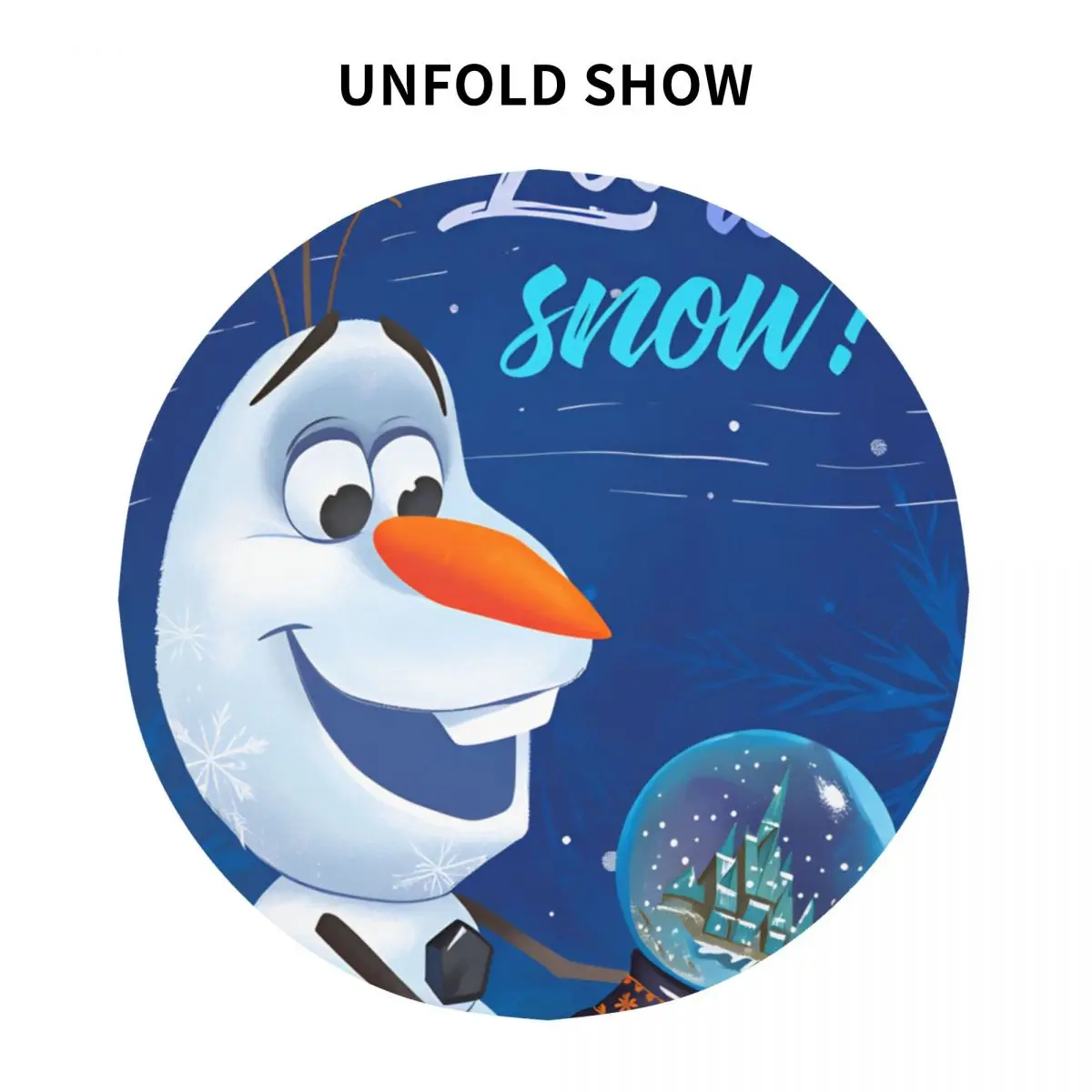 Фото Скатерть Frozens Olaf с узором для круглого стола, для мероприятий, рождественских вечеринок, в ретро-стиле, для уличного использования №3