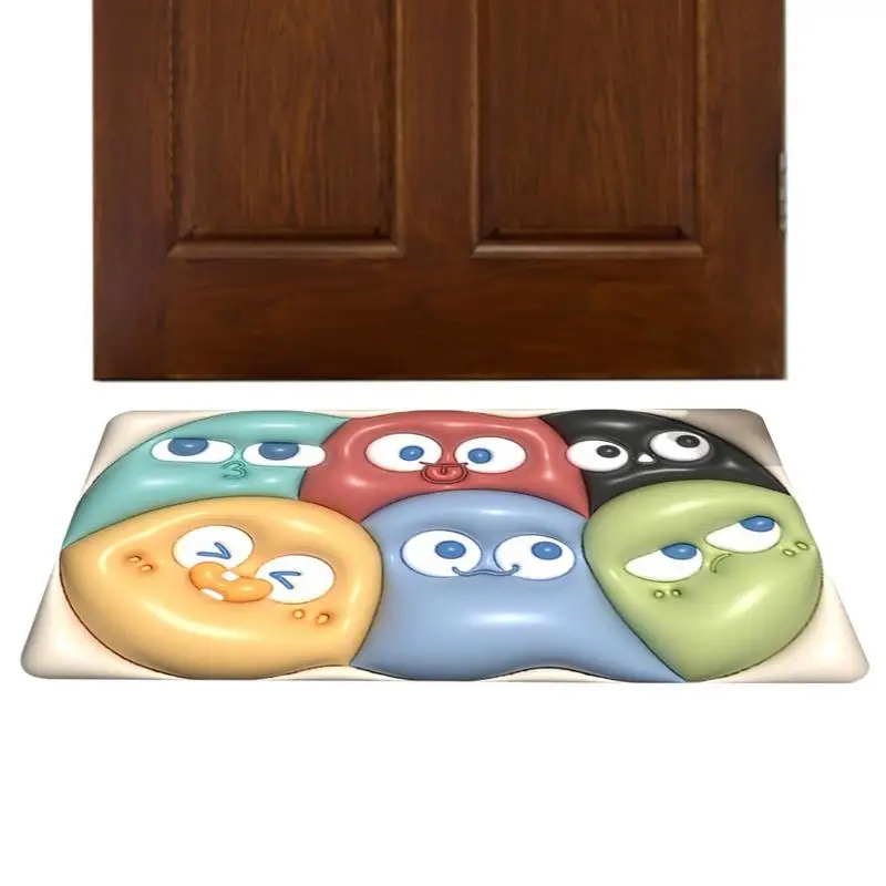 

Diatom Mud Bathroom Rug Washable Bath Mat Cute Flower Soft Diatom Mud Absorbent Mat For Kitchen Bathroom Living Room Decor