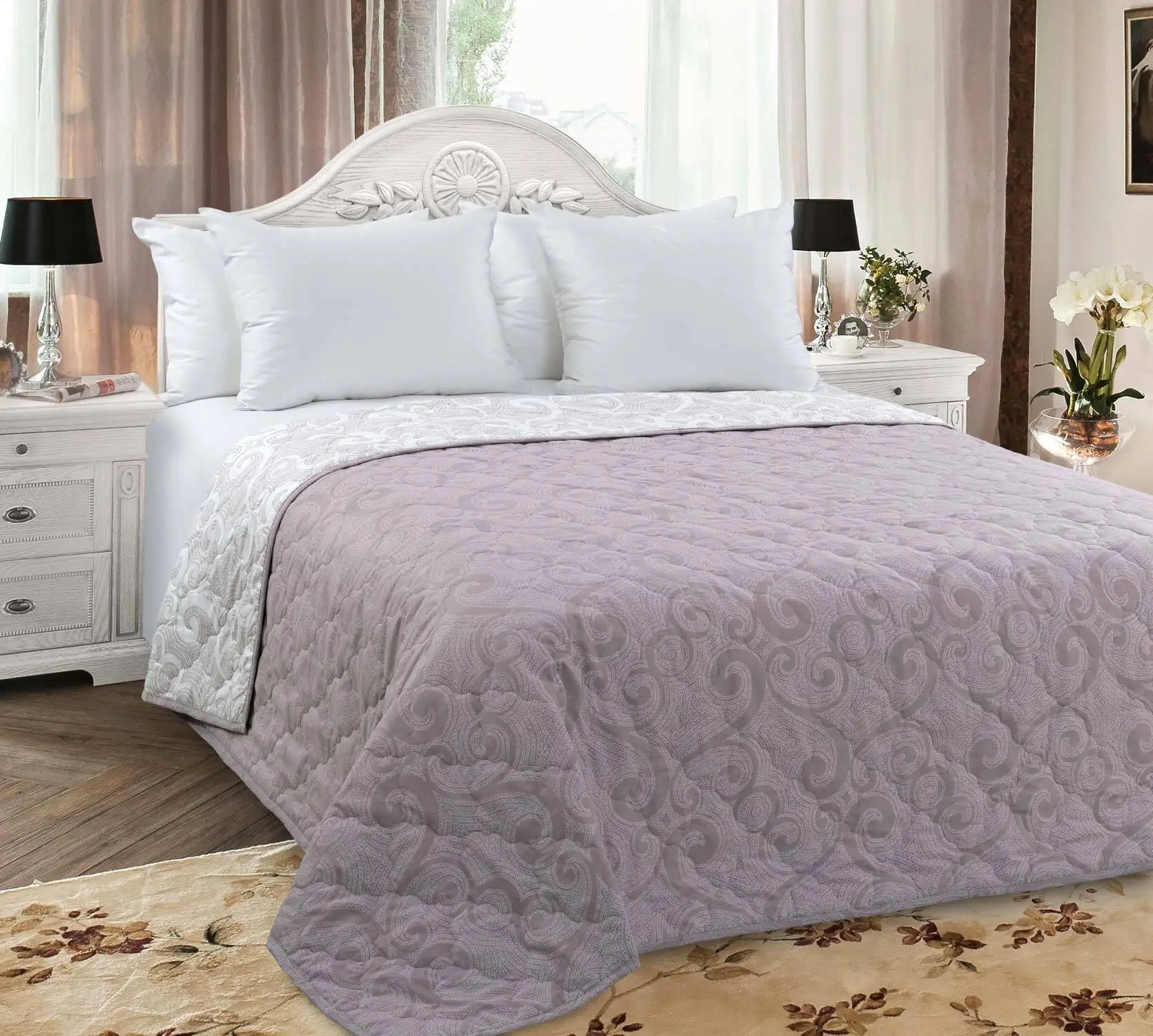 Покрывало стёганое Текс-Дизайн Танец ветра 6 | Перкаль 2 сп 160х210