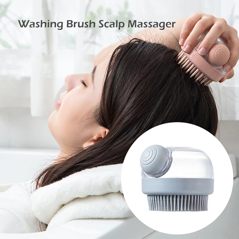 

Shampoo Brush Head Massage Brush Head Scratching Artifact Ladies Scalp Shampoo Comb Silicone Shampoo Comb