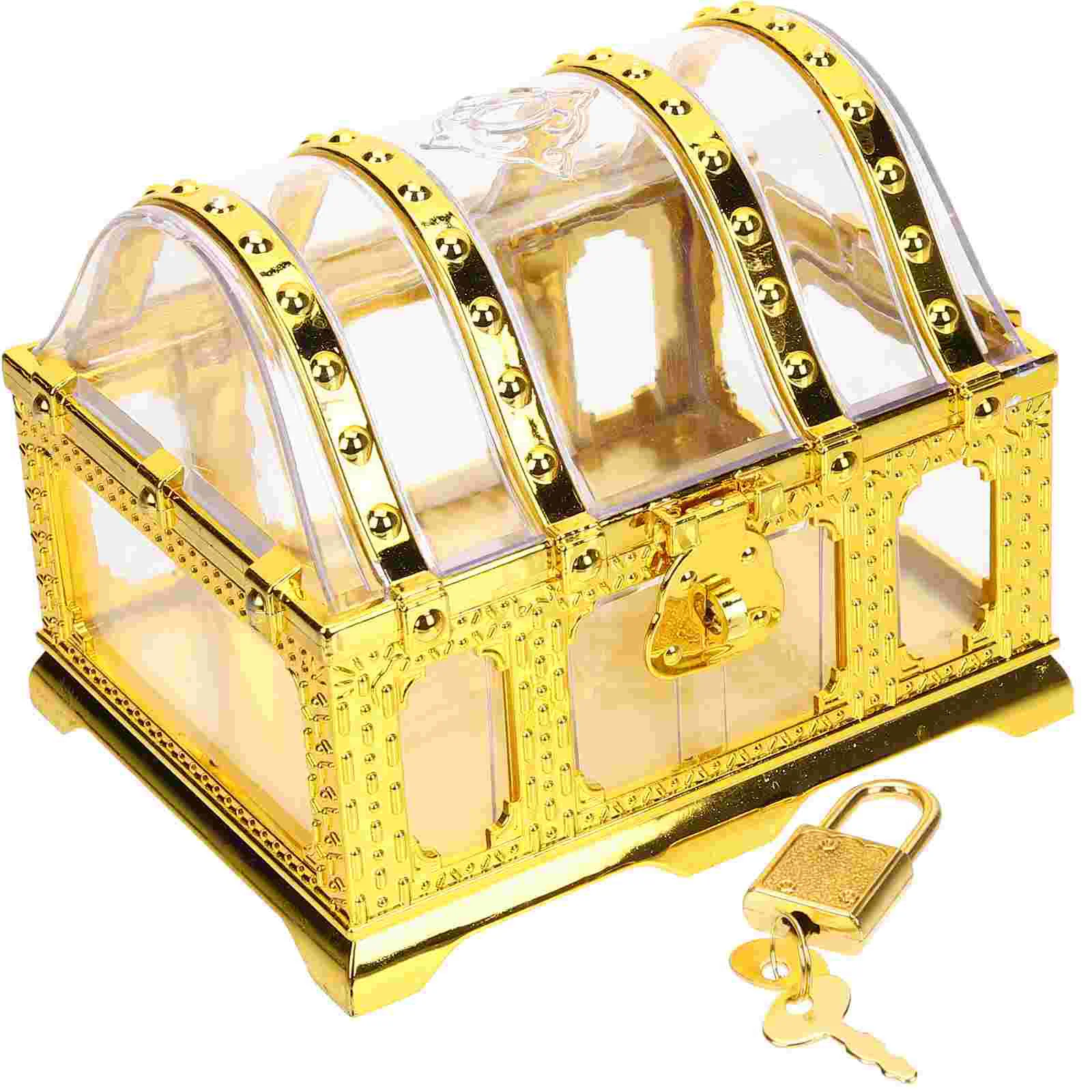 

Box Treasurepirate Toy Kids Clear Transparent Decorativemoney Saving Caribbean