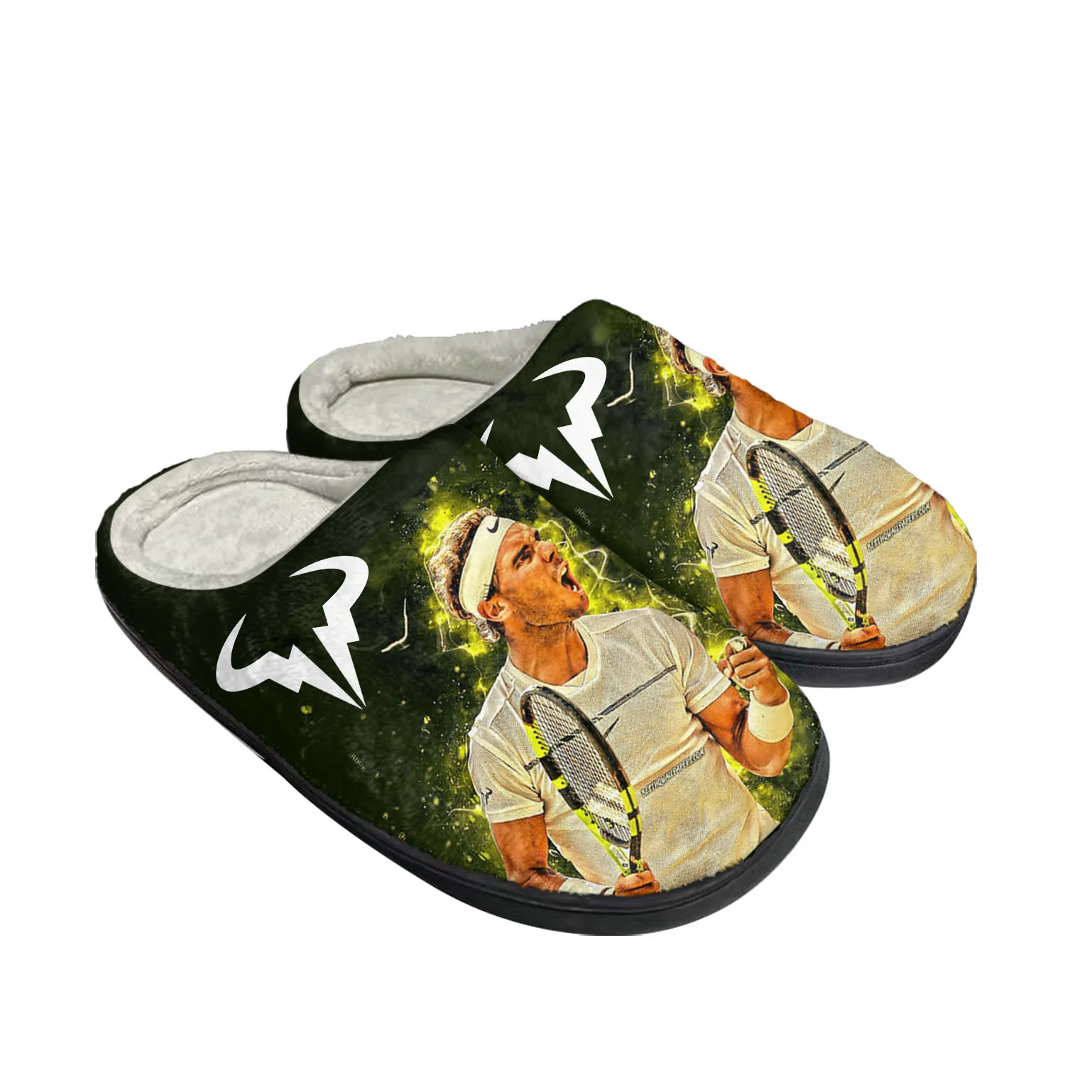 

Rafael Nadal tennis player Home Cotton Slippers Mens Womens Plush Bedroom Casual Keep Warm Shoes Indoor Customized Shoe