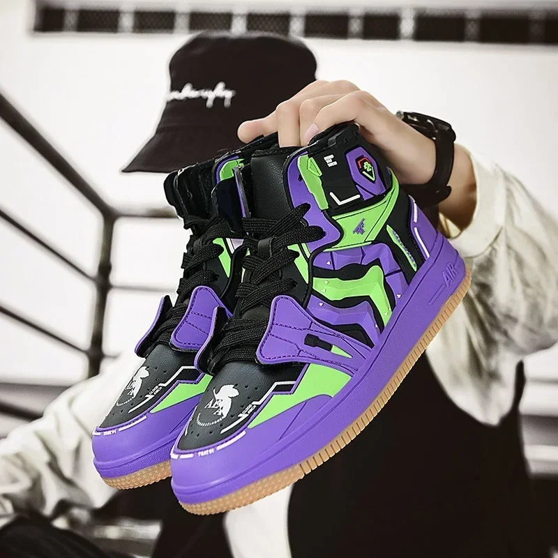 Мужские баскетбольные туфли EVANGELION роскошные модные дышащие кроссовки