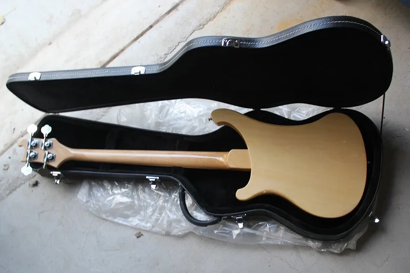 Оригинальная новая натуральная деревянная цветная 4-струнная бас-гитара, электрическая бас-гитара с жесткой искусственной кожей 4003 107