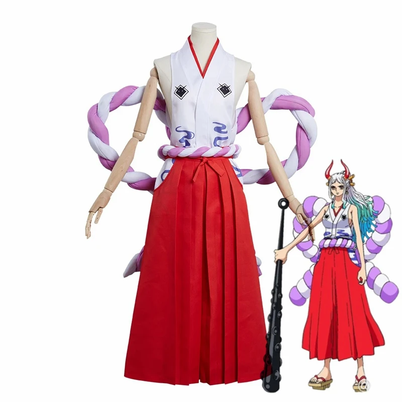 

Anime One Piece Cosplay Costume Yamato Women Kimono Outfits Halloween Carnival Party Uniform Suit