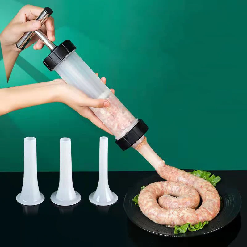 

Manual Sausage Stuffing Machine Homemade Sausage Stuffer Sausage Syringe Sausage Stuffer Gadgets Manual Meat Injector Tools