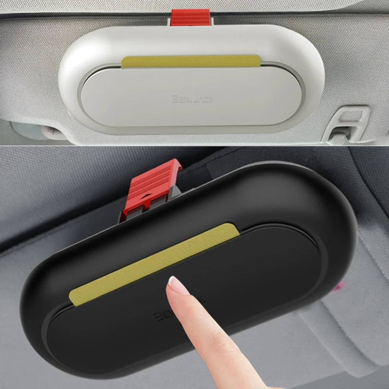 

Vehicle Mounted Glasses Holder Car Glasses Case ABS Storage Tissue Coins Keys Receipts Directly Clamp