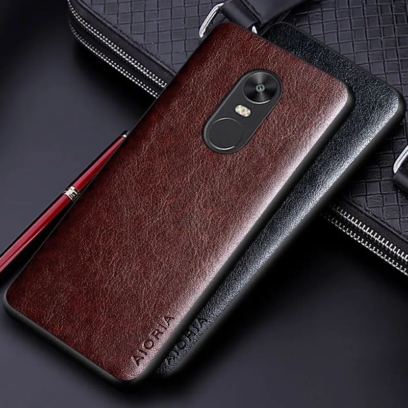 Luxury PU leather Case for Xiaomi Redmi Note 4 4X funda coque with Business solid color Design phone cover redmi note case |