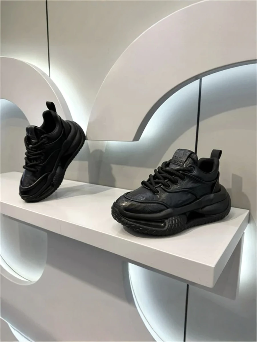 Осень и зима новая универсальная модная мужская обувь на шнуровке Ozhouzhan