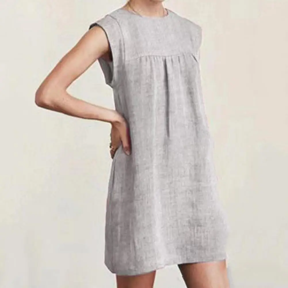 

Модное мини-платье, Легкое свободное вечернее платье, летнее прямое свободное платье без рукавов