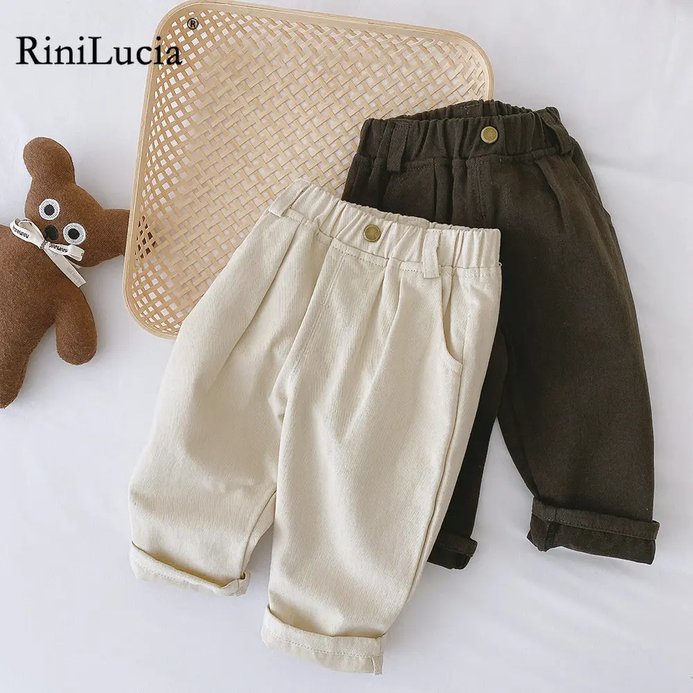 

RiniLucia Casual Baby Trousers Baby Pants Kids Baby Boy Casual Pants Solid Infant Clothing for Kids Toddler Boys Girl Clothes